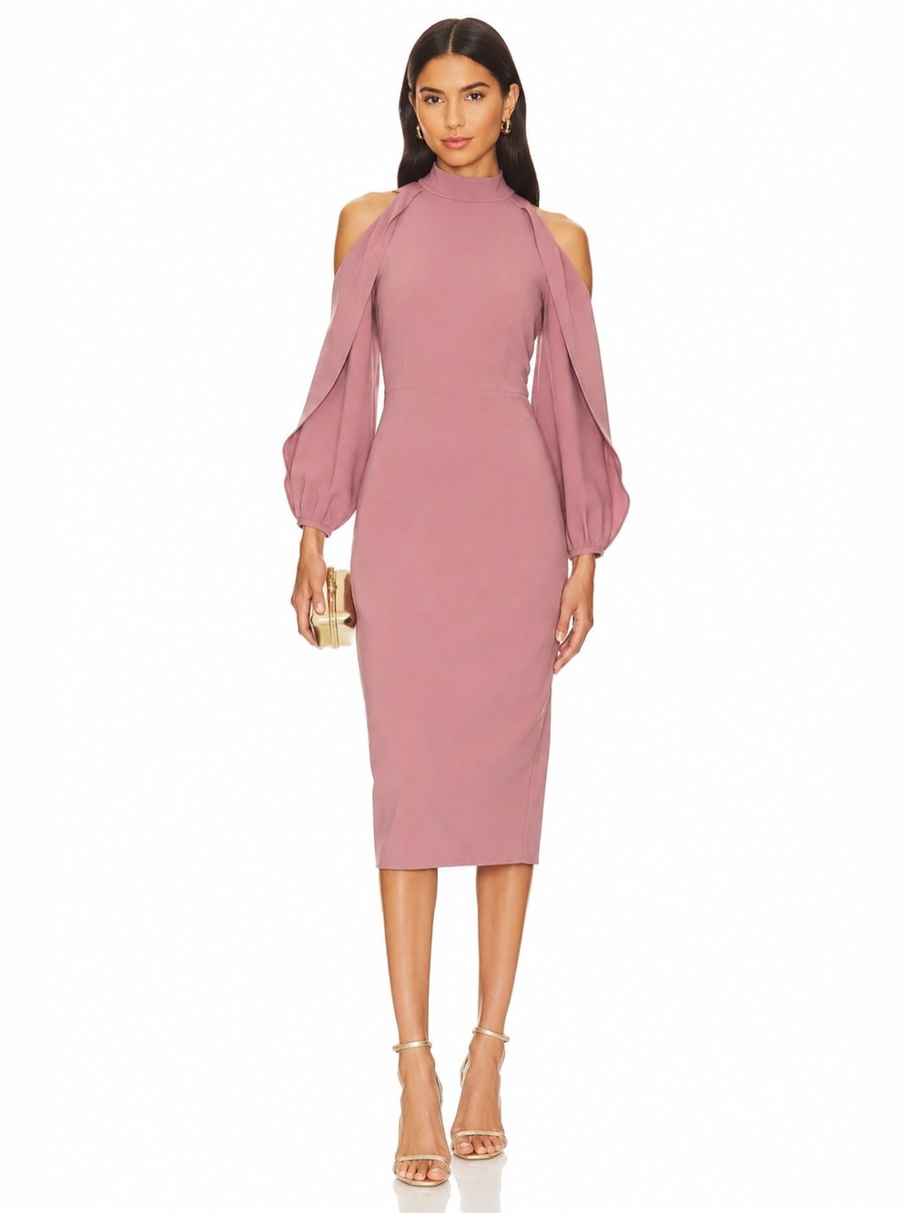 Cushnie et Ochs Dusty Rose 
 party Midi Dress  Size 2